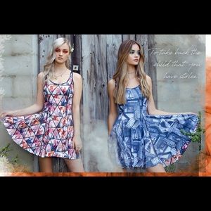 BlackMilk Clothing Labyrinth Within You/As The World Falls Down Skater Dress - L